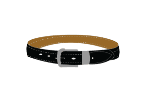 A vector of a black belt with silver clasp