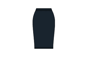 A vector of a black pencil skirt