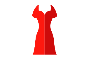 A vector of a red cap sleeve dress 