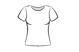 A vector of a white tee shirt 