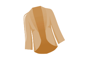 A vector of a camel colored blazer 