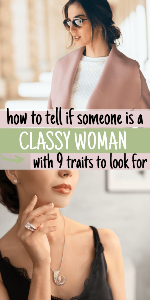 A pin - two very classy women with a text overlay “how can you tell if someone is classy? “