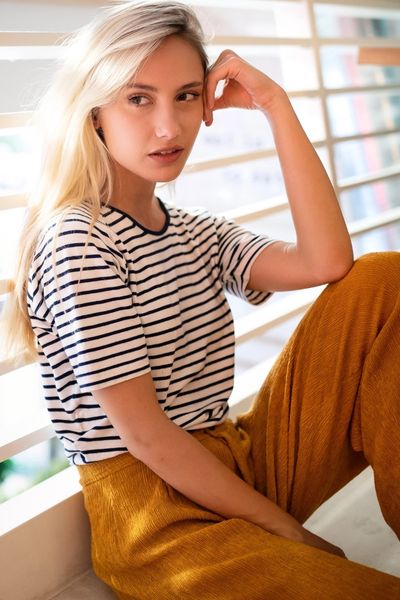 Old Money Summer Style - Striped tee shirt