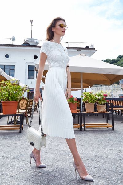 Old Money Summer Aesthetic Skirts: White