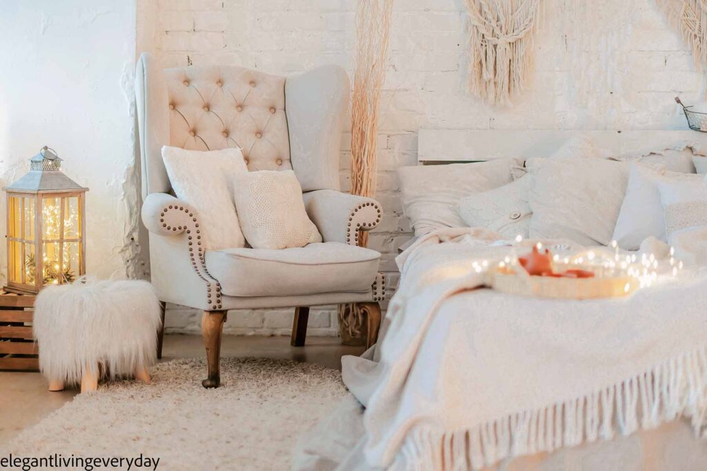 Accent chair as a reading nook 