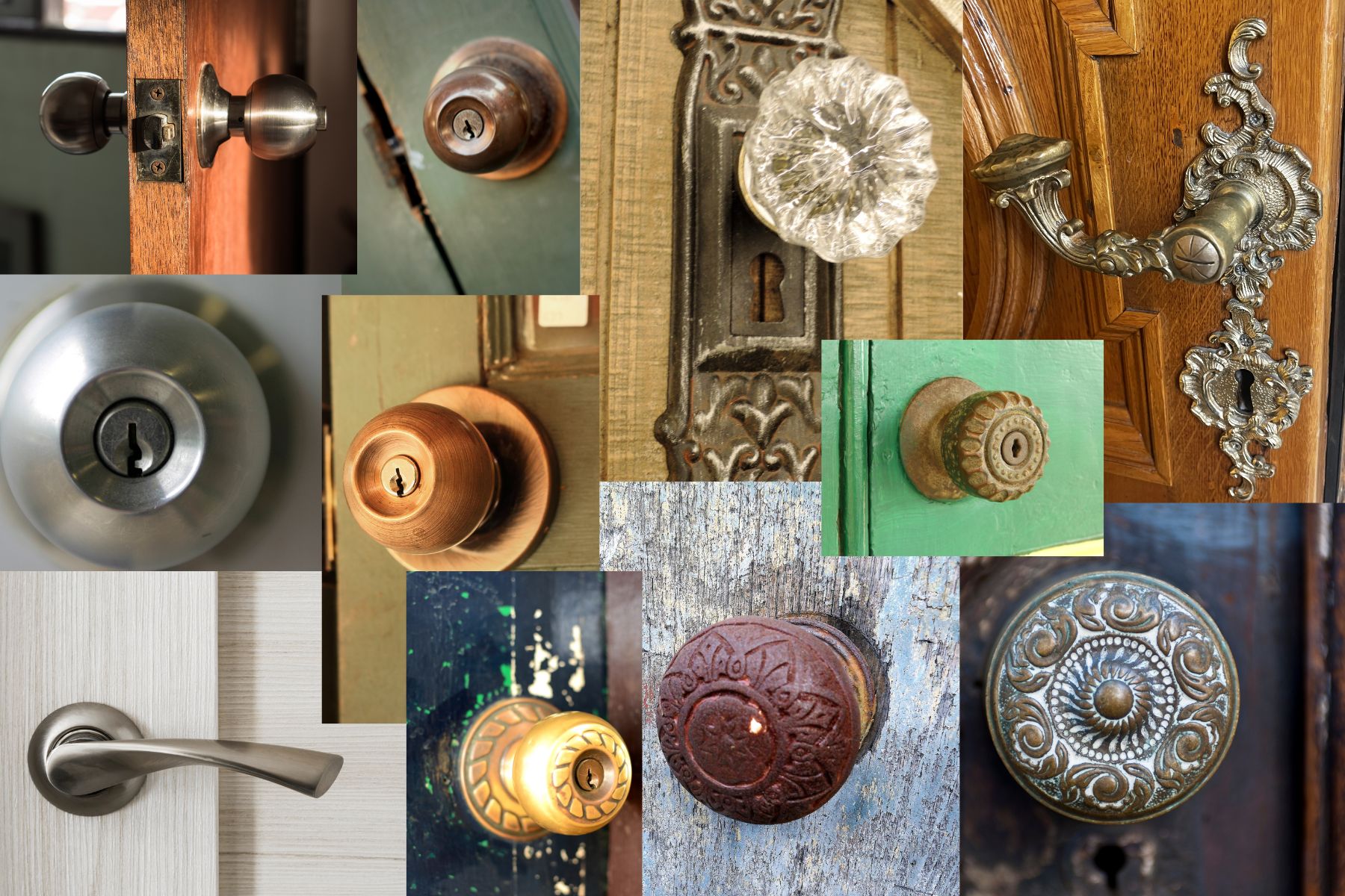 ornate door knobs compared newer knobs